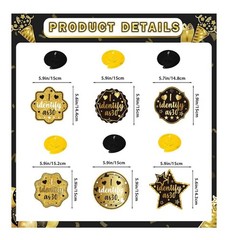 Funny Birthday Banner Gold Glitter, I Identify As 30 Banner