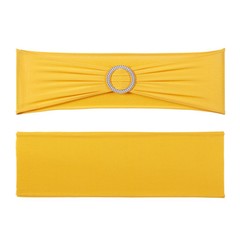 VEVOR 100PCS Gold Stretch Spandex Chair Sashes Elastic Band Wedding Party Dining