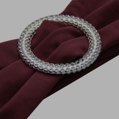 100 Spandex Stretch Chair Cover Sashes Bows Wedding Party (Burgundy) ~FREE SHIP