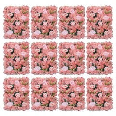 12x Flower Wall Panel 23 x 15in Artificial Roses Hydrangeas for Wedding & Party