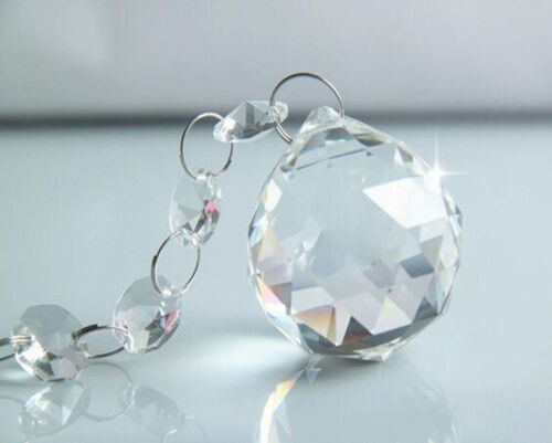 5pcs 15MM Crystal Lamp Ball Prisms Chandelier Wedding Decor Suncatcher Pendants