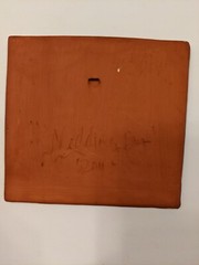 “Wedding Day” #62011 Bride & Groom Red Ware Wall Plaque