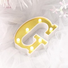 6″ tall GOLD G LED Lighted Marquee Letters Sign Party Wedding Events Decorations