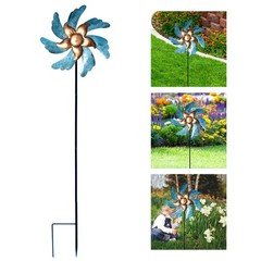 Spinner Landscape Ornament for Outdoor Courtyard Yard Lawn Pinwheel Decor