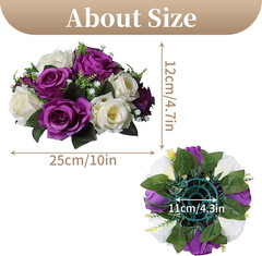 10-Piece Silk Rose Flower Set for Wedding & Party Decor
