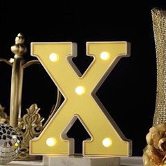 6″ tall GOLD X LED Lighted Marquee Letters Sign Party Wedding Events Decorations