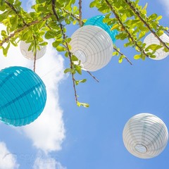 20 pcs 6″ inch Chinese Paper Lantern – Light Blue – Wedding Party Event kl