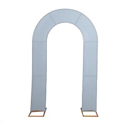 8ft DUSTY BLUE Fitted Spandex Open Arch Double Sided Backdrop STAND COVER Party