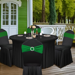 Chair Sashes Spandex Stretch Chair Bows with Buckle Slider for Wedding Party Dec