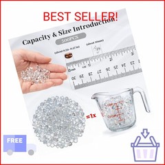 HANSGO 500PCS Diamonds, Mini Clear Fake Diamonds Acrylic Gems Table Scatter Crys