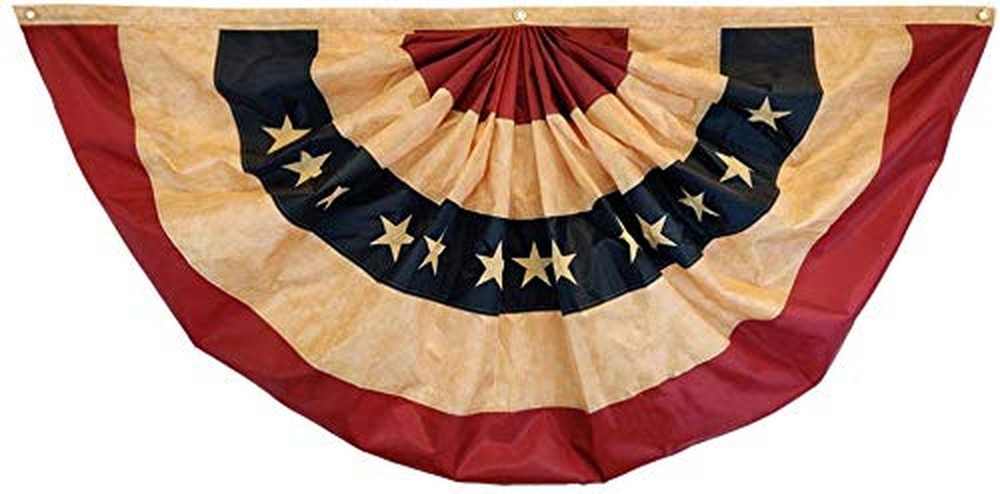 Vintage Bunting USA Flag Banner – For Porches, Homes, Parties, Patriotic Deco…