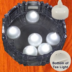 NEW SAFE FLOATING CHRISTMAS WHITE LED TEA LIGHTS LIGHTING DECORATIONS 12 PIECES