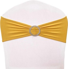 Spandex Chair Sashes Bands 30PCS Stretch Chair Ties Bows W/ Buckle Slider