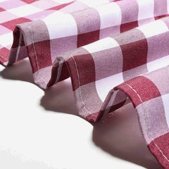 10 Burgundy on White Gingham Buffalo Plaid Polyester CHAIR SASHES Decorations
