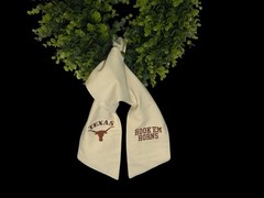 University of Texas (UT) Cotton Wreath Sash (2 Logos) 31k Stitch Hook Em Horns