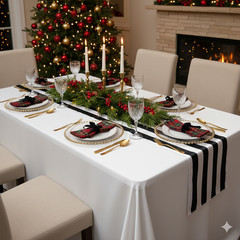 YCC Linens – 14 x 108 Inch L’amour Satin Table Runners for Weddings