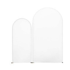 Uimoso Wedding Arch Backdrop Stand Metal Frame 7.2 ft 6 ft Set of 2 with Cover