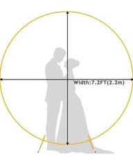 7.2FT Wedding Arch Metal Round Backdrop Stand Circle Wedding Balloon Arch Frame