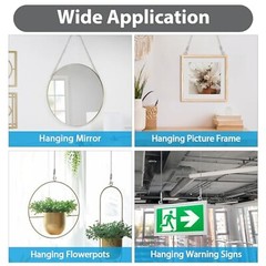 10PCS Adjustable Picture Hanging Wire Kit,4.9FT Heavy Duty Stainless Steel Ro…