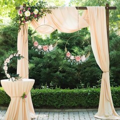 OurWarm 12Pcs 12 Inch Floral Hoop Centerpiece with Stand for Table, Metal Cen…