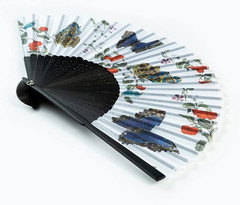 Handheld Floral Pattern Fabric Fans Summer Cools Perfect for Weddings, Parties a