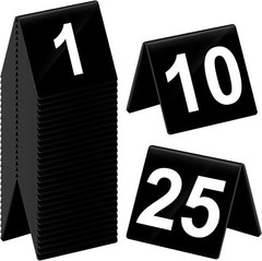 Tuanse Table Numbers 1-25 Acrylic Double Side Numbered Black, White