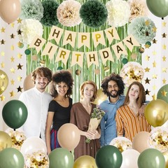 Sage Green Birthday Decorations Olive Green Happy Birthday Party Decorations …