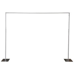 Heavy Duty Pipe Drape Kit Backdrop Support w/ Metal Steel Base-Height Adjustable