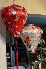 2pc, 20” AUTHENTIC VIETNAMESE SILK LANTERN