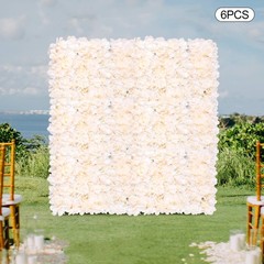 40x60cm Artificial Fake Flower Wall Panel Banquet Wedding &Party Decor 6pc
