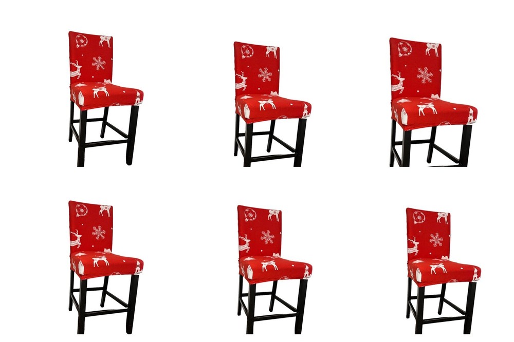 Christmas Chair Covers Stretch Party Chair Seat Covers Set Of 6 . C10