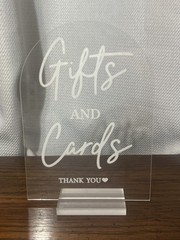 4pcs Clear Acrylic Wedding Signs for Ceremony and Reception, 5×7 Inch Set of 4