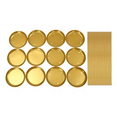 6 Pcs Gold Decorative Flower Stands, Columnar Design for Weddings, 20×60 cm