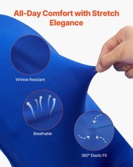 VEVOR 50PCS Blue Stretch Spandex Folding Chair Covers for Wedding Party Dining