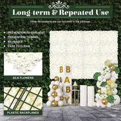15 .74 In. X 23.6 In. Silk Artificial Hydrangea Flower Wall Panel Wedding Backgr