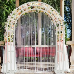 Heavy Duty Metal Wedding Arch Aisle Arbor Floral Arrangement Backdrop Multi-Use