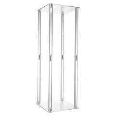 Clear Acrylic Flower Stand 40/60/80cm Tall Column Vase Wedding Decoration
