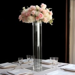 32 in Clear Acrylic Flower Display STAND Square Top and Base Party Decorations