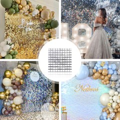 Square Shimmer Sequin Backdrop Wall Panels Great Events Birthday Party Decor DIY