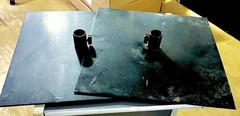Heavy Duty 17.5″ Square Base Plate for 1″ Post – Durable Metal Stand