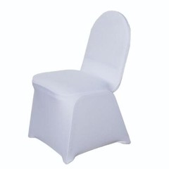 10 White Spandex Fitted Banquet Chair Covers Wedding Party Reception Decorations
