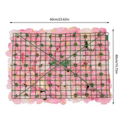 Set Of 20 Dark Pink Artificial Flower Wall Panels 60 × 40 cm Backdrop