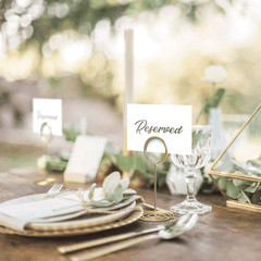 10 Pack Silver Reserved Table Signs for Wedding Party Restaurant Reserved