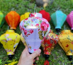 Set 16 Vietnam Silk Lanterns: Small Lamp Wedding Decor, Outdoor Garden Lantern