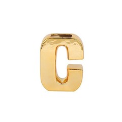 GOLD 6″ Ceramic C Symbol Flower VASE Table Centerpiece Party Events Decorations