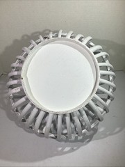 NEW Studio His & Hers White 11” X 11” Decorative Wicker Lanterns HGT1-167