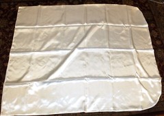 9 White SATIN UNIVERSAL CHAIR COVER FABRIC Wedding Reception Slipcover / yardage