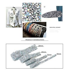 3 Yards Rhinestone Ribbon, Rhinestone Ribbon 1.0CM / 0.39inch Width Crystal AB