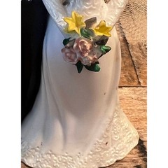 Bride & Groom Wedding Cake Topper Figurine Retro Marriage Decor
