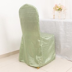 SAGE GREEN Crinkle Crushed Taffeta Banquet CHAIR COVER Party Wedding Events